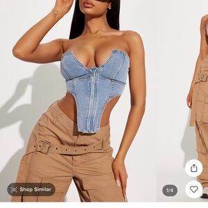 Nubia Denim Top - Light Wash